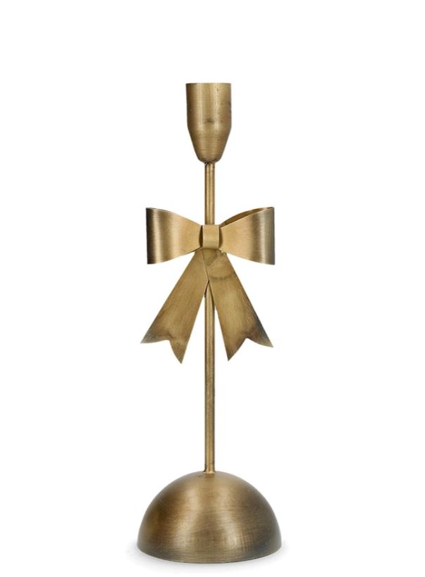 Lysestage Rosette Messing 28 cm