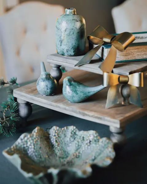 Dekorativt Piedestalbord Mørkebrun 2-pak 40/30 cm På lager: Uge 37