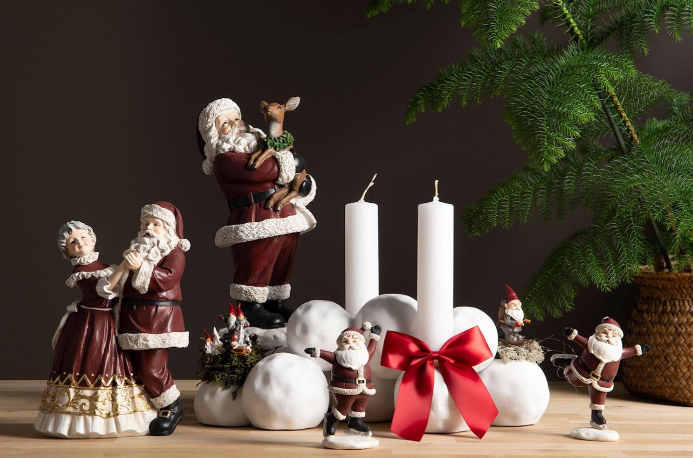 Indendørs juledekoration Nisser Skøjter Mix