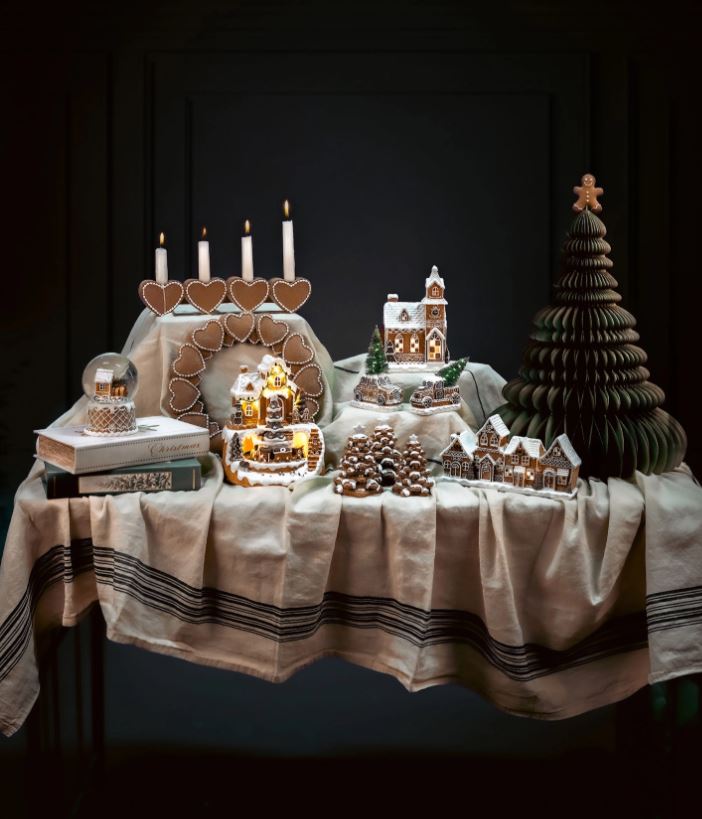 Julelysestage Peberkager 35x4,5x7cm