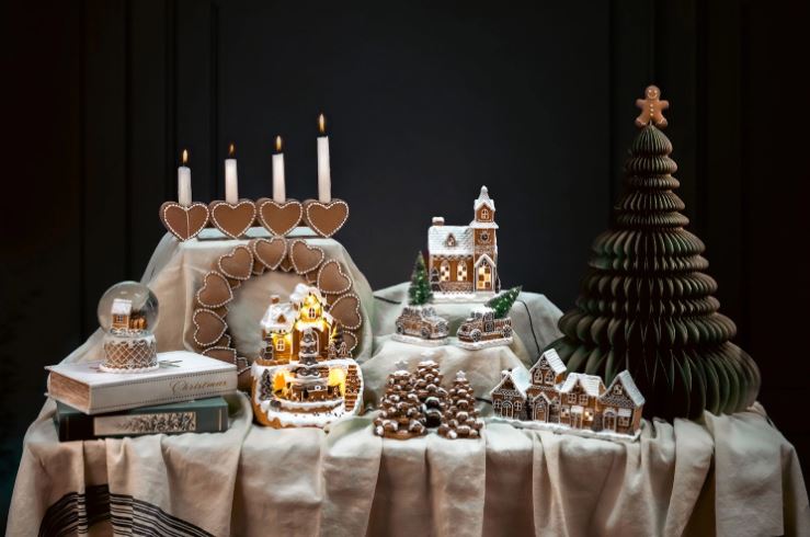 Belysning Jul LED Lygte Peberkageby 19x23cm