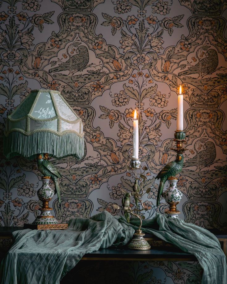 Lysestage Papegøje Grøn 40 cm På lager uge 07