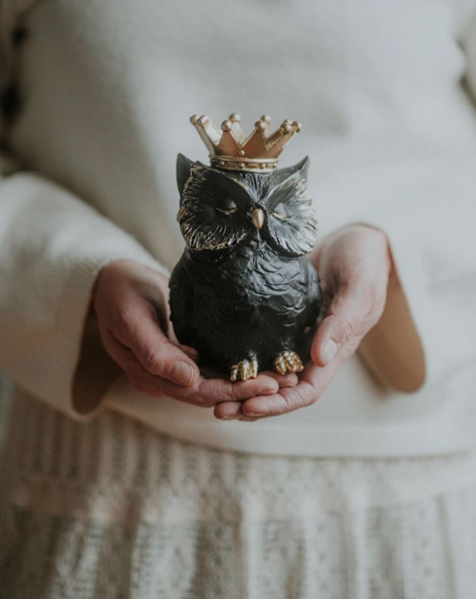 Dekoration Ugle Krone Mix 21/17 cm