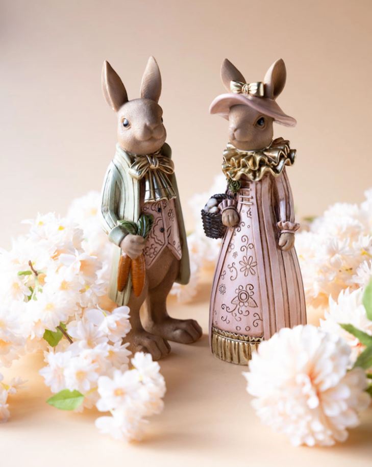 Påskepynt Hr. og Fru Kanin Pyntet Mix 30 cm