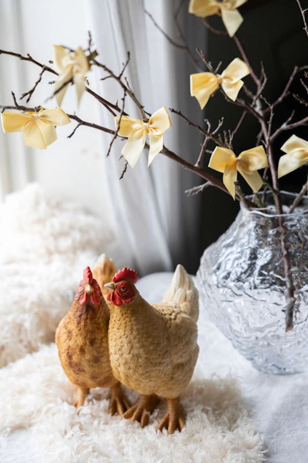 Påskepynt Roset Satin Lille Gul 25-pak