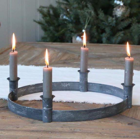 Lysestage krone 33,5 cm