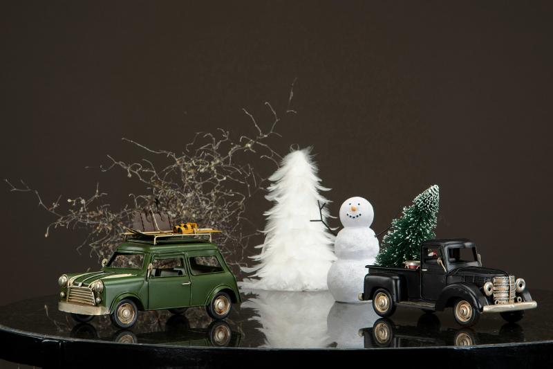 Indendørs juledekoration Snemand Poly 12 17cm 2-pak