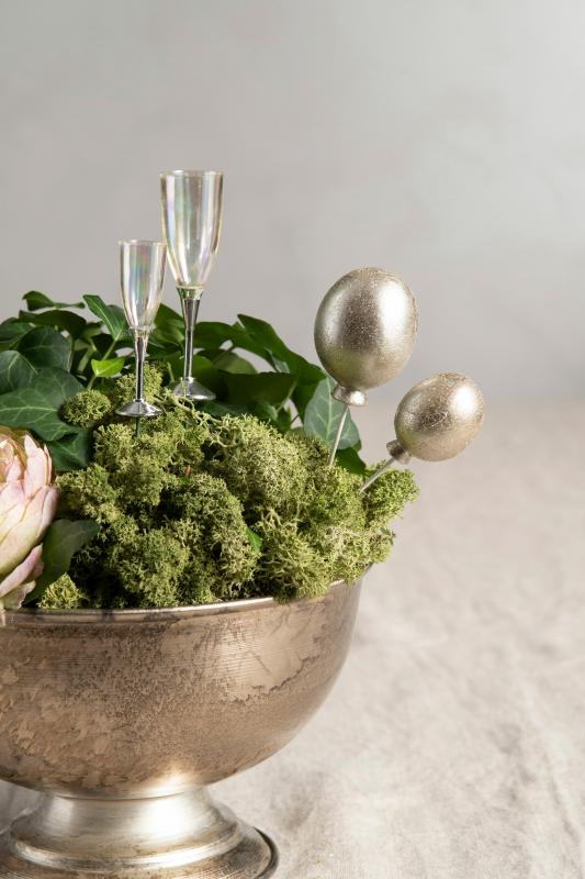 Ballon stick Champagne Mix Poly 6-pack