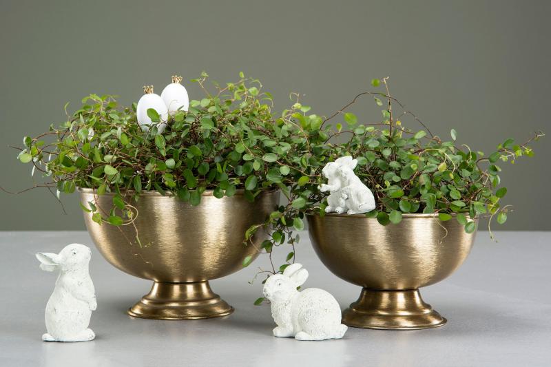 Påskepynt Kanin Duo Stick Hvid Poly 5x5x2cm 2-pak