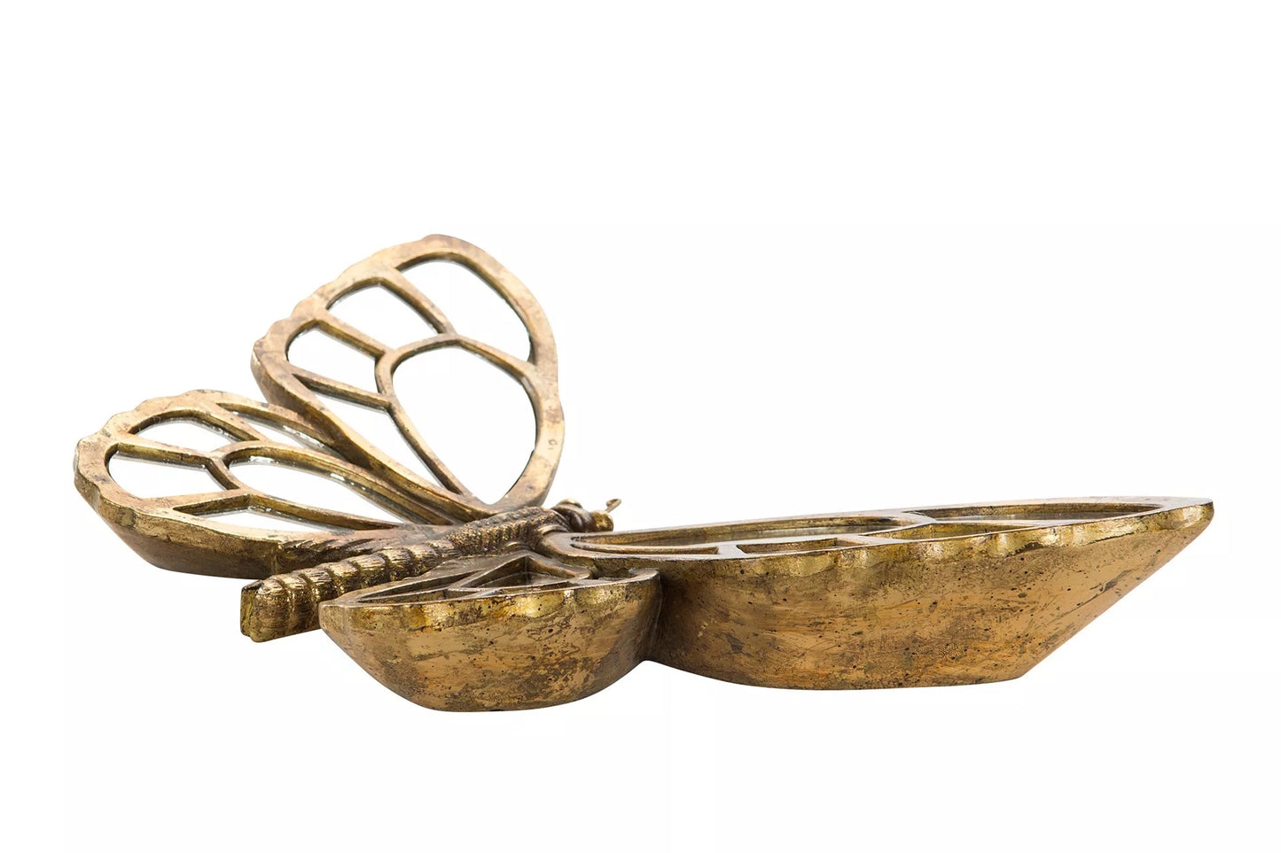 Vægspejl Butterfly 34 cm - antik guld
