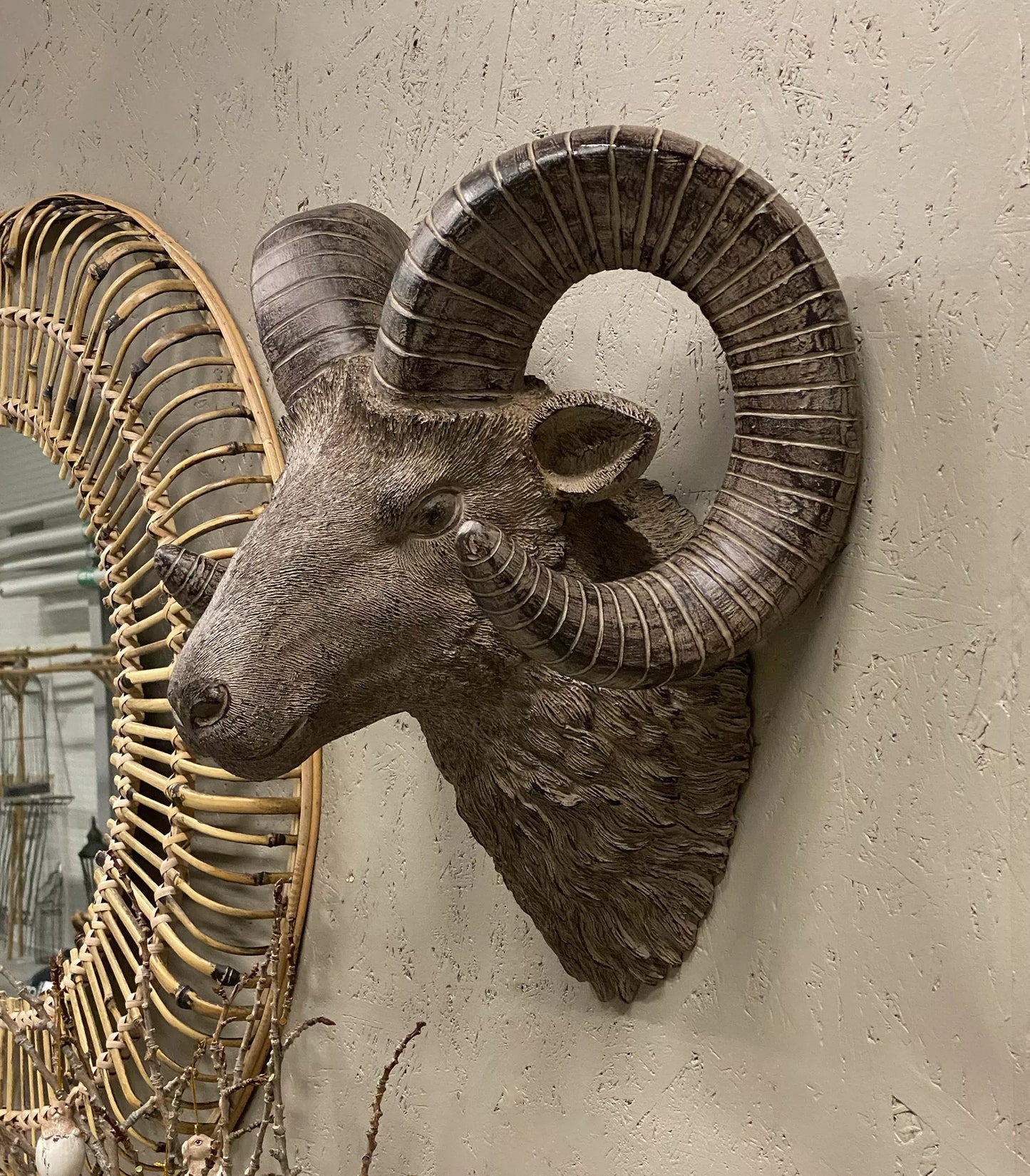 Vægdekoration Rukke Væg Brun Poly