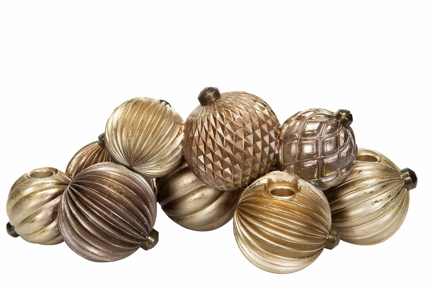 Julelysestage julekugler Poly 41x17x16cm