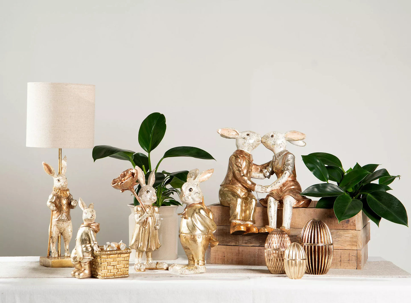 Bordslampa Lampfot Kanin Polyresin 10x43cm I lager: Vecka 10