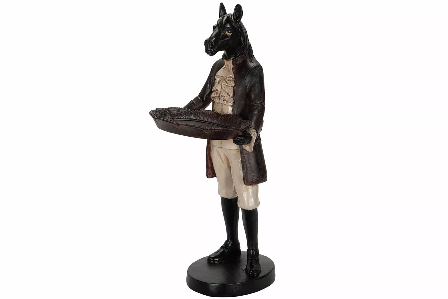 Dekoration Figur Häst Med Fat Poly 15x35cm I lager: Vecka 10