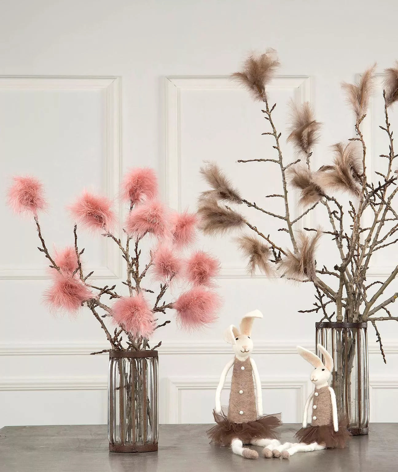 Påskepynt Fjer til ris Vippa 12-Pack - muldvarp