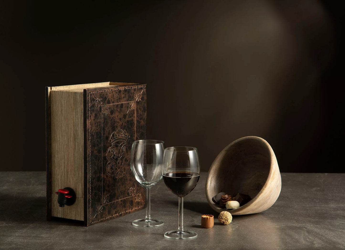 Dekoration Bogæske Bag in Box Læder 30x23x11,5cm