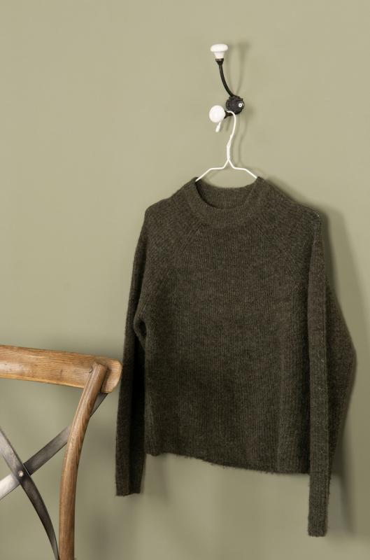 Garderobestativ Emaljekrog Sort Metal 6,5x4x13cm