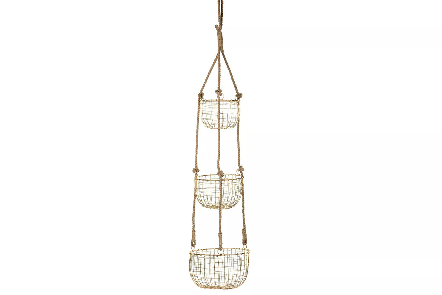 Dekorativ Kurv Hængekurve 3 stk - antik guld