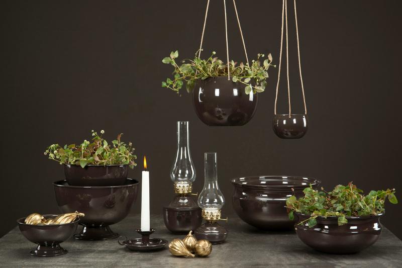 Lantern Lyselygte til fyrfadslys Emalje Juno Ø13x34cm