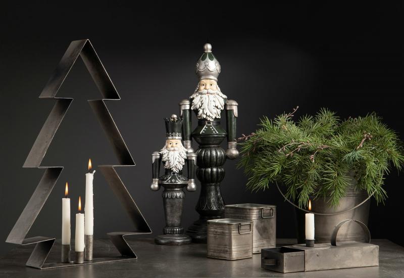 Indendørs juledekoration Gran Cloudy Rusty Metal 30x60cm 2-pack