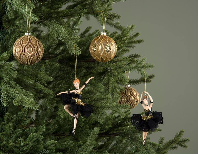 Juletræspynt Glaskugle Gloria Kobber 8cm 4-pak