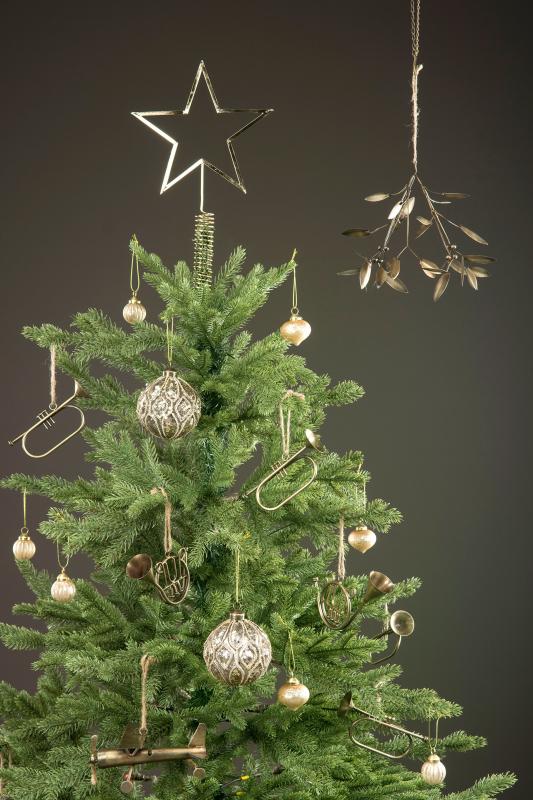 Juletræspynt Glaskugle Mini Guld Mix 3cm 8-pak