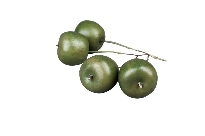 Pynt Æble grøn tråd 35mm 10-pak