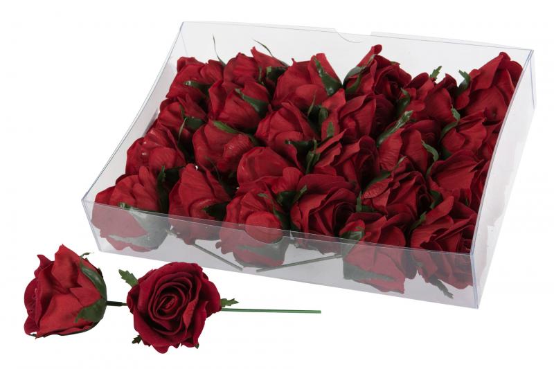 Pynt Tygros Vandfast Mørkerød 6cm 2-pak