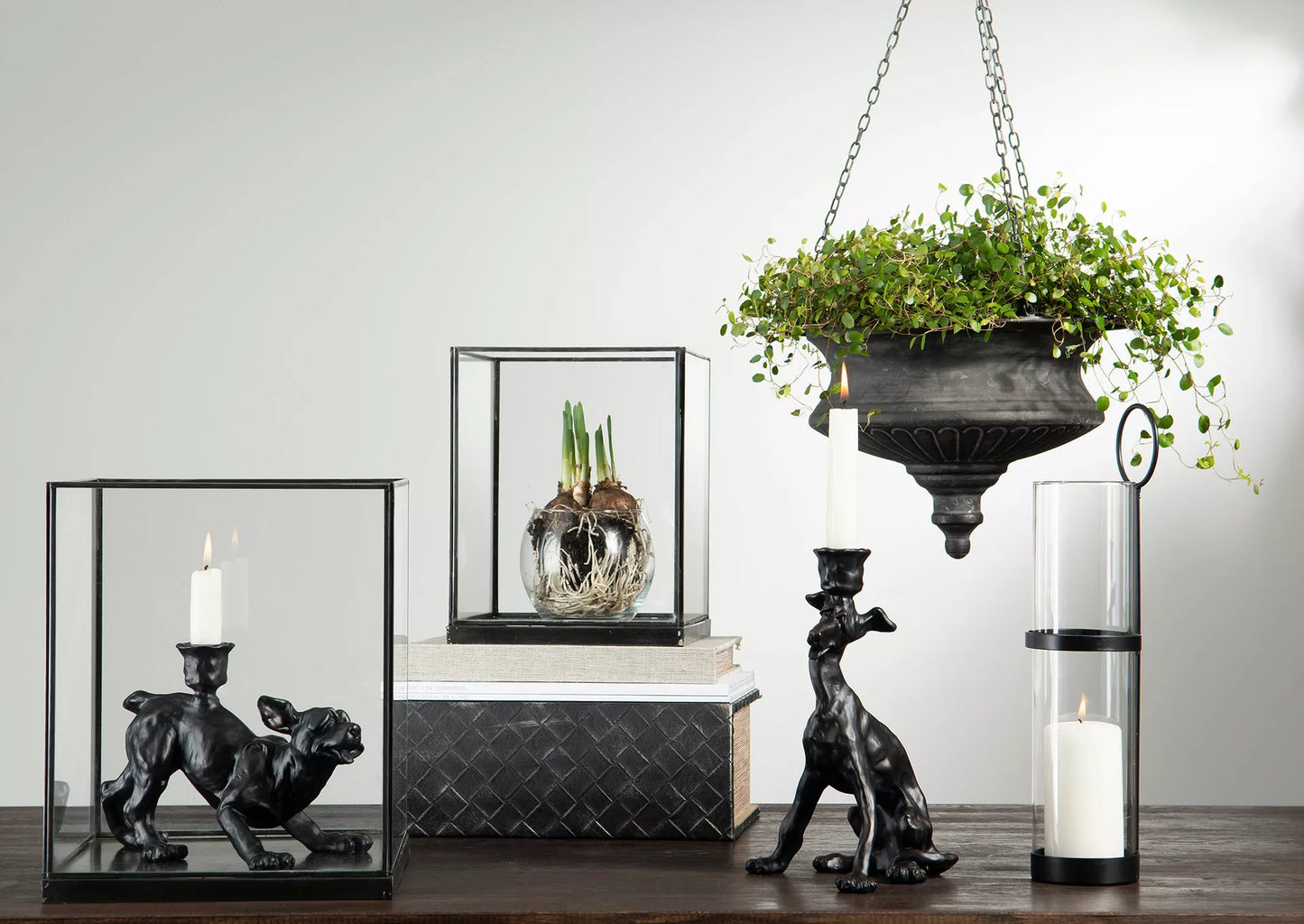 Skjuler Urtepotte Blomsterkrukke Ampel Atena - sort Tilbage på lager uge 02