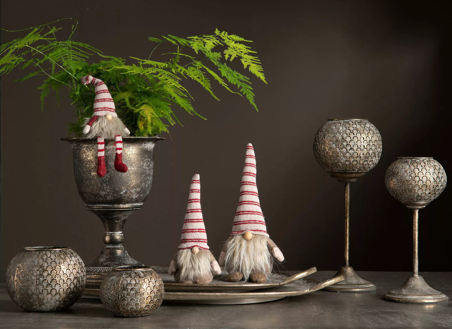 Lantern Lyselygte Alma Gyldenbrun 12x9cm