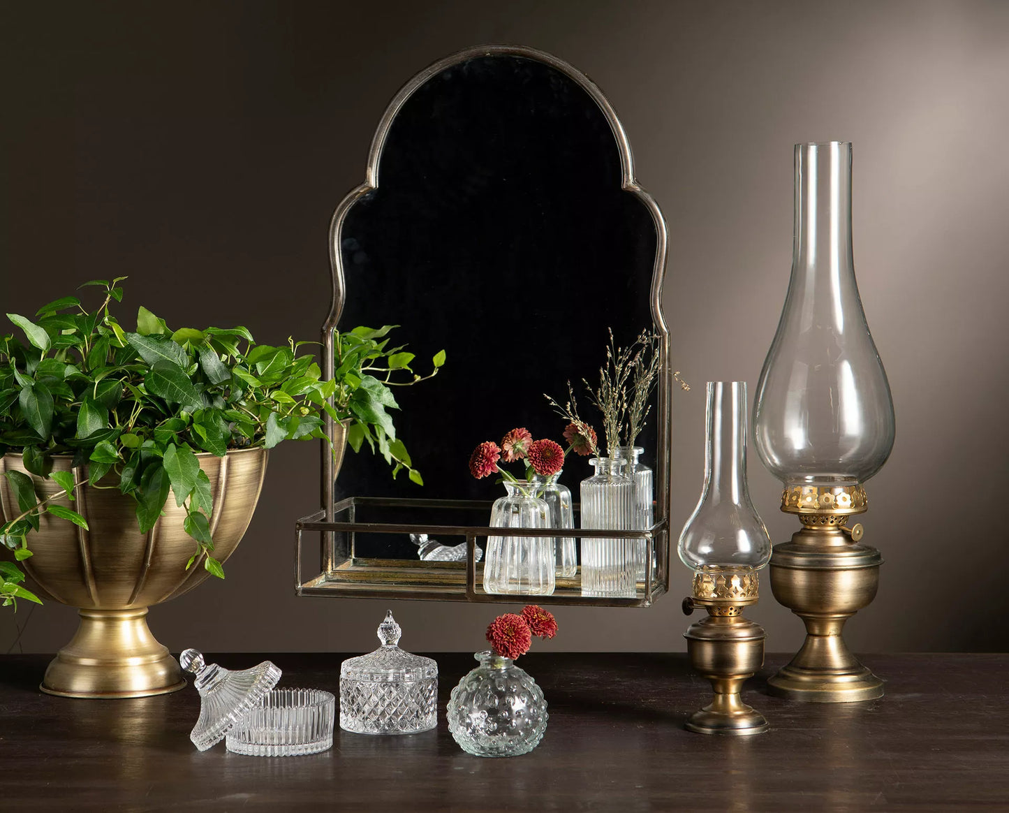 Vægspejl Dao Antik Messing 34x12x52cm