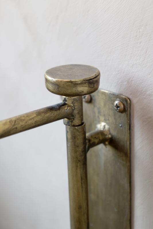 Sidebord til væg H41/Ø30 cm antik messing