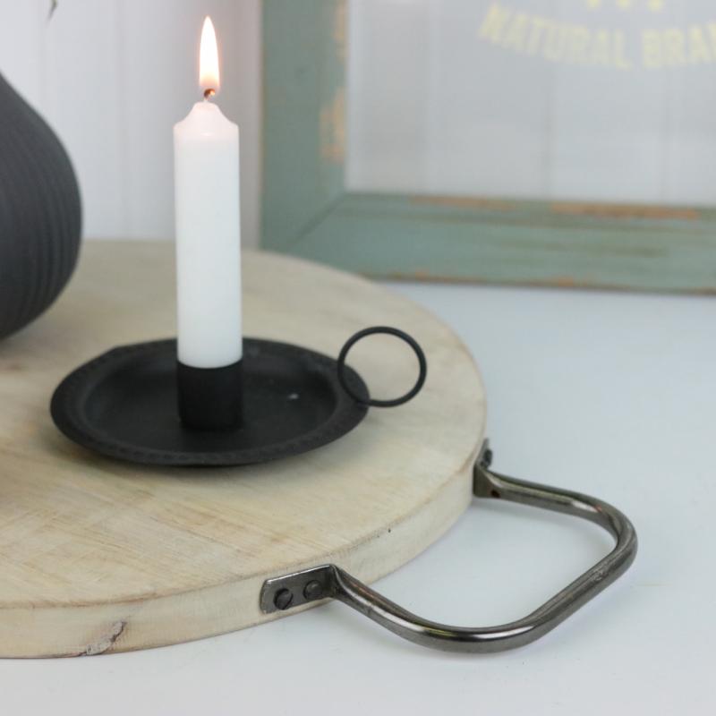 Dekorativt fad Bakke med håndtag i metal 36 cm