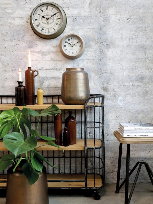 Vægur Ø32/B6 cm grøn