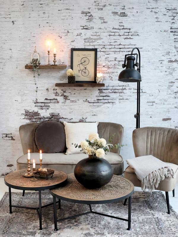 Dekorativ Vase H32 / Ø35 cm ass. str. antik kul