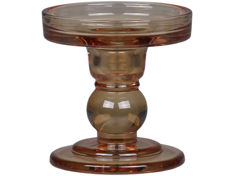 Lysestage til bloklys H8,5/Ø8,5 cm karamel 1 st