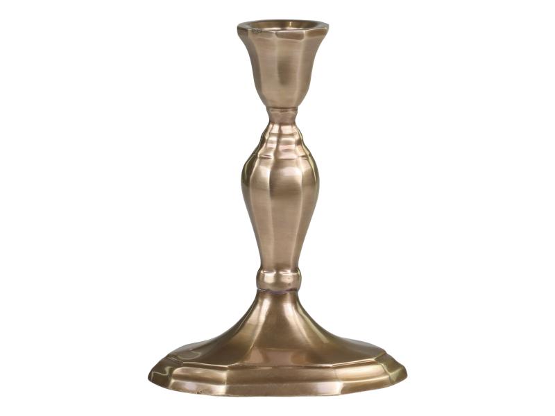 Lysestage messing H15/L10,5/B7 cm antique messing 1 st