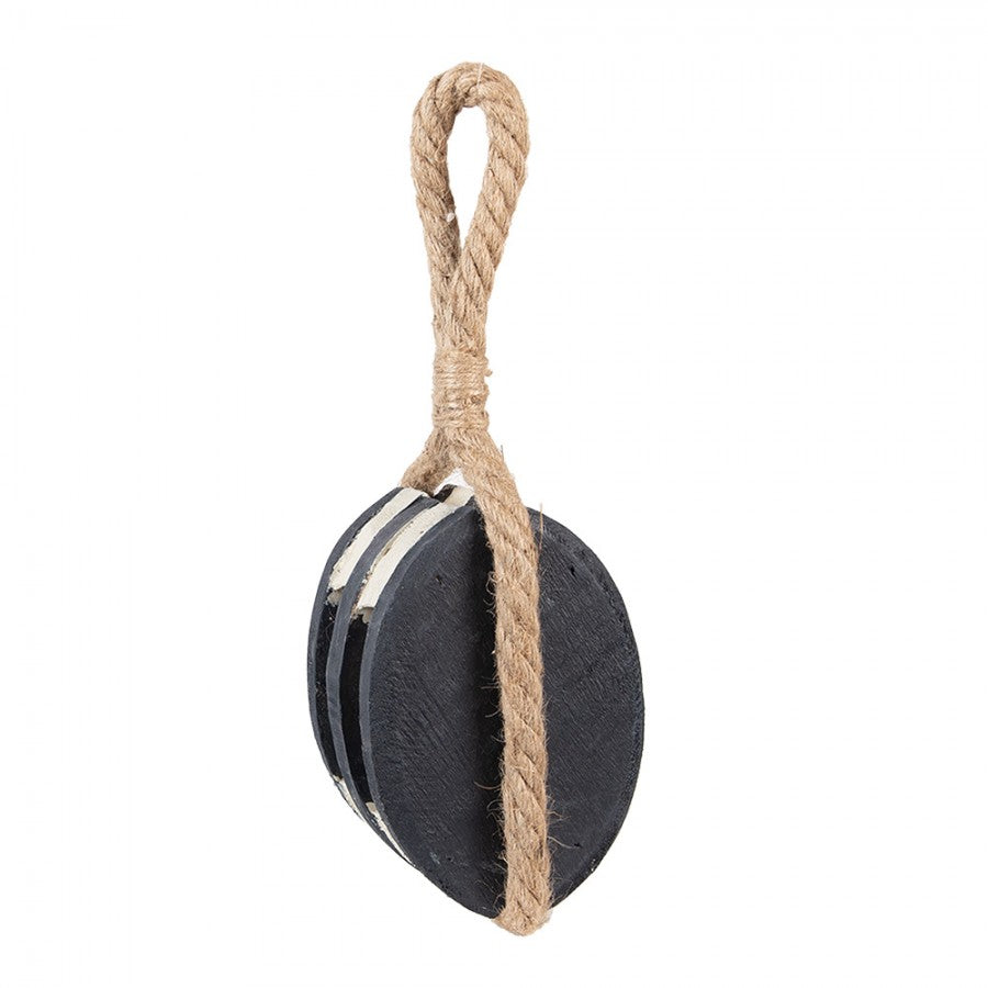 Maritim Dekoration Talje 14x12x21/35 cm Sort Træ