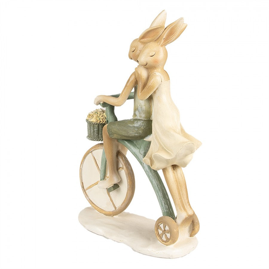 Påskdekoration Kanin 23 Cm Brun Beige Polyresin