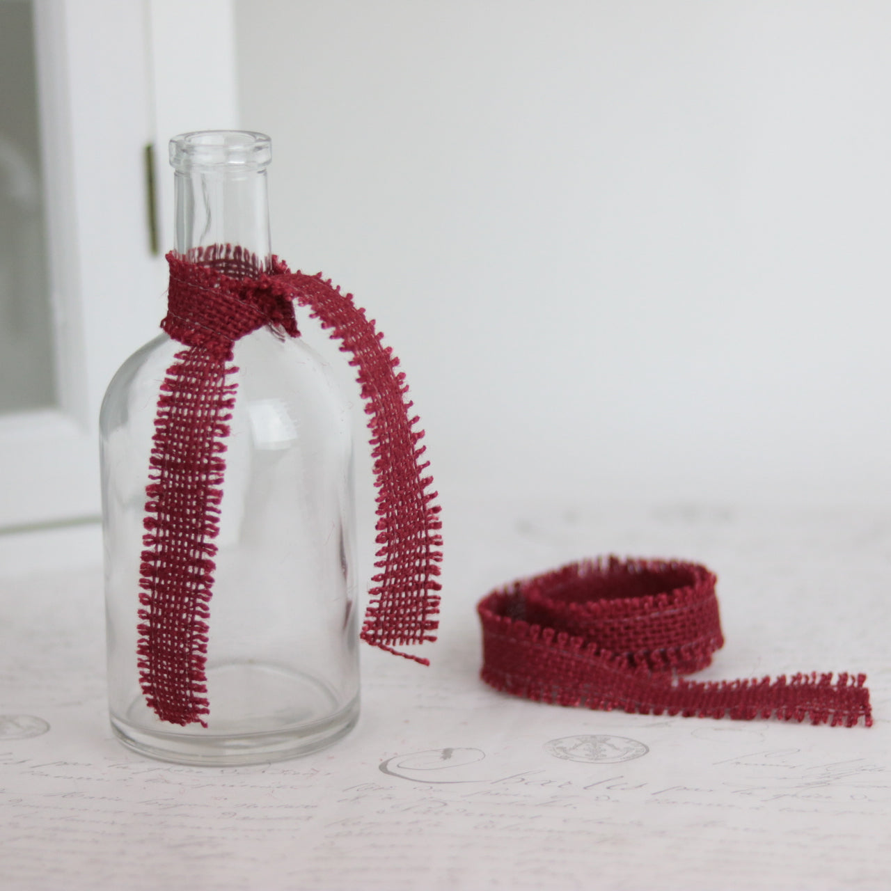 Bånd Jute 5 m - Mørkerød