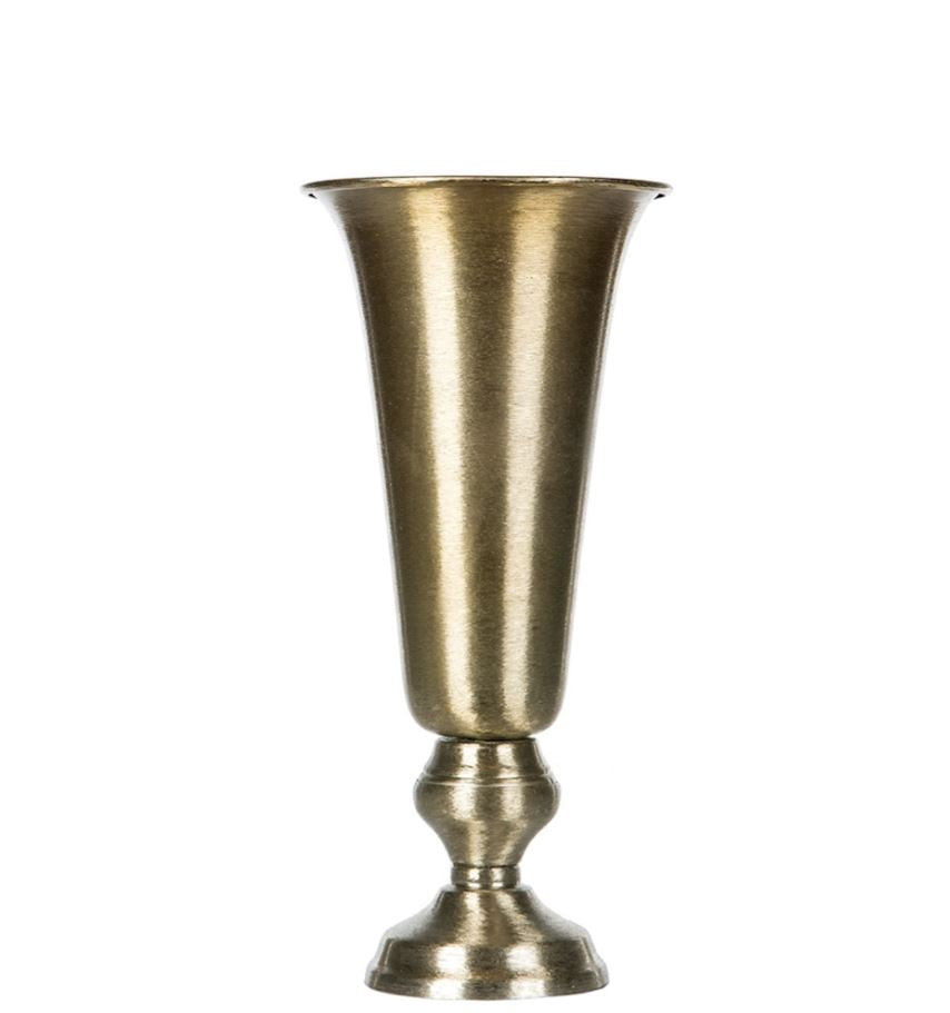 Blomsterkrukke Pokal/Vase Tara Børstet Messing 36 cm
