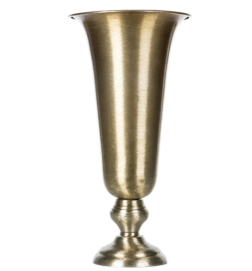 Blomsterkrukke Pokal/Vase Tara Børstet Messing 42 cm