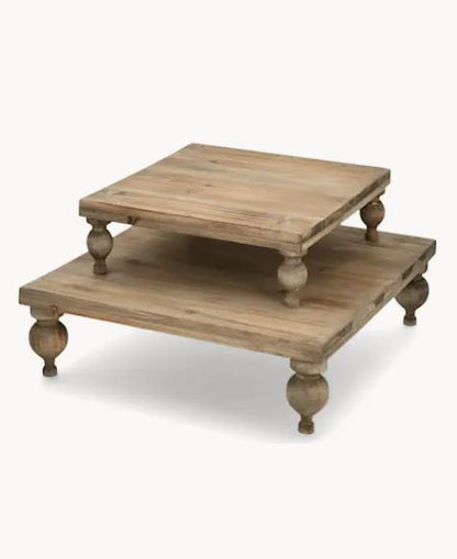 Dekorativt Piedestalbord Mørkebrun 2-pak 40/30 cm På lager: Uge 37