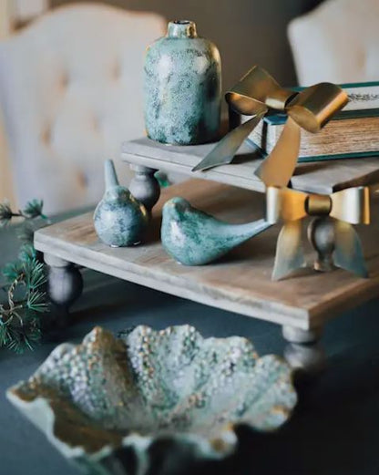 Dekorativt Piedestalbord Mørkebrun 2-pak 40/30 cm På lager: Uge 37