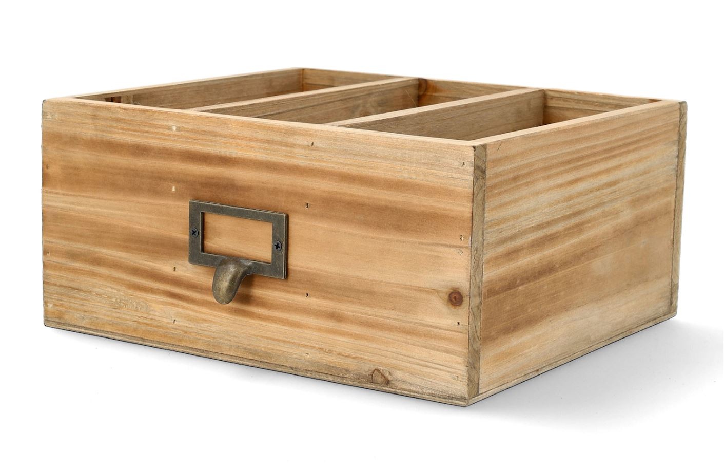 Dekorativ æske Stained Wood 26x24x12cm