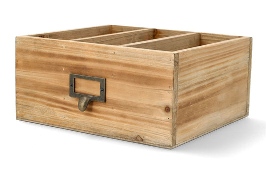 Dekorativ æske Stained Wood 26x24x12cm