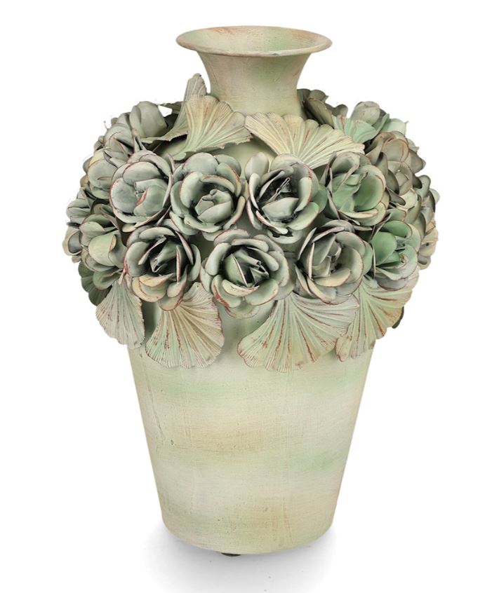 Vas Ofelia Blomster Grøn Ø21x30cm Metal