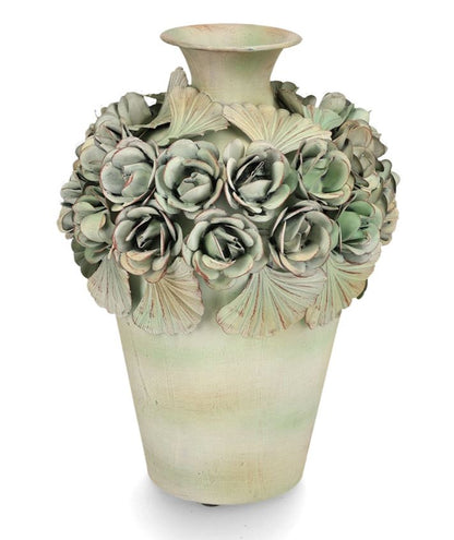 Vas Ofelia Blomster Grøn Ø21x30cm Metal