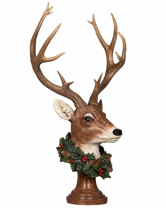 Dekoration Hjort med Krans 52 cm