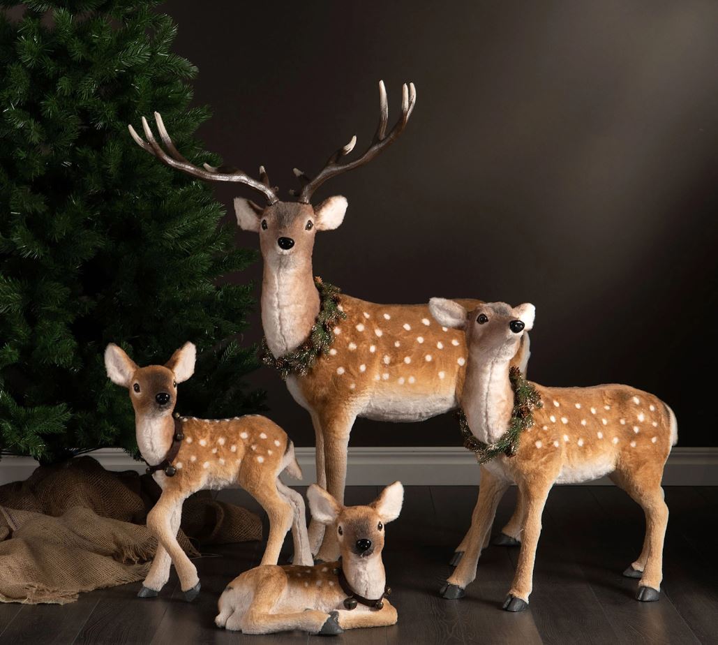 Indendørs juledekoration Dovhjort Hun 79x38x70cm